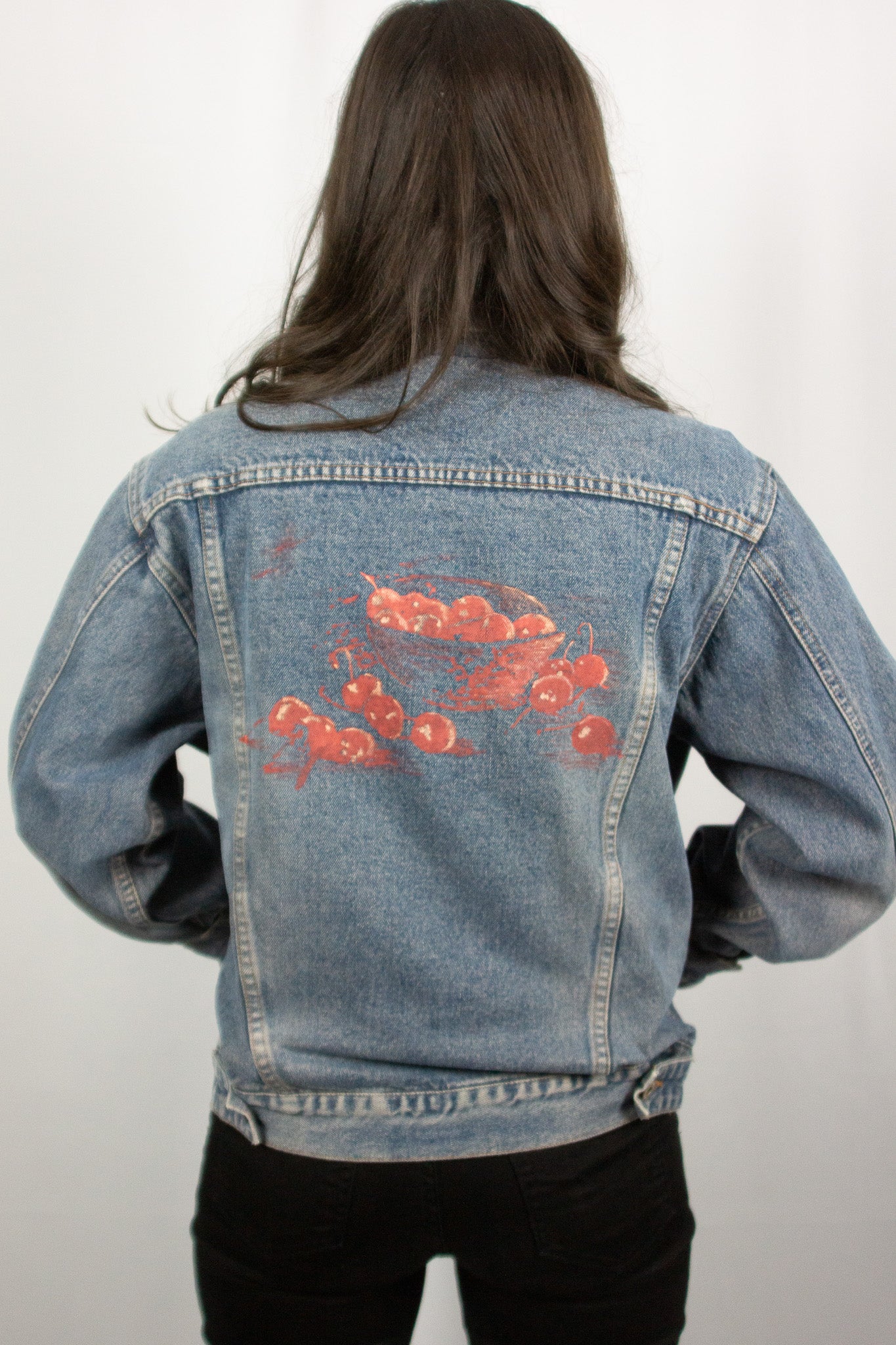 Cherry's Sketch Vintage Denim Jacket